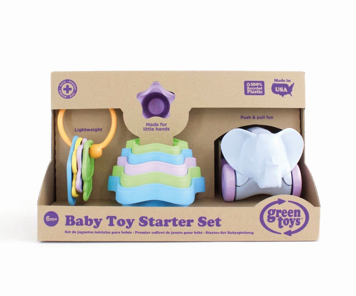 Green Toys Baby Toy Starter Set - 8 Piece Motor Skill Development Toy