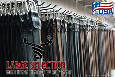 Heavy Duty Leather Vertical Cell Holster Case with Magnetic Closure - Made in USA