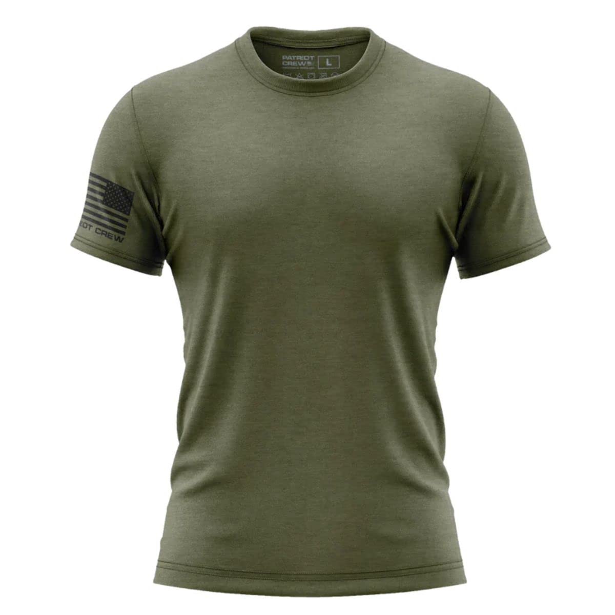 Patriot Crew Men's Fresh Crewneck American Made Graphic Tee, Patriotic, USA & Freedom Style Shirt
