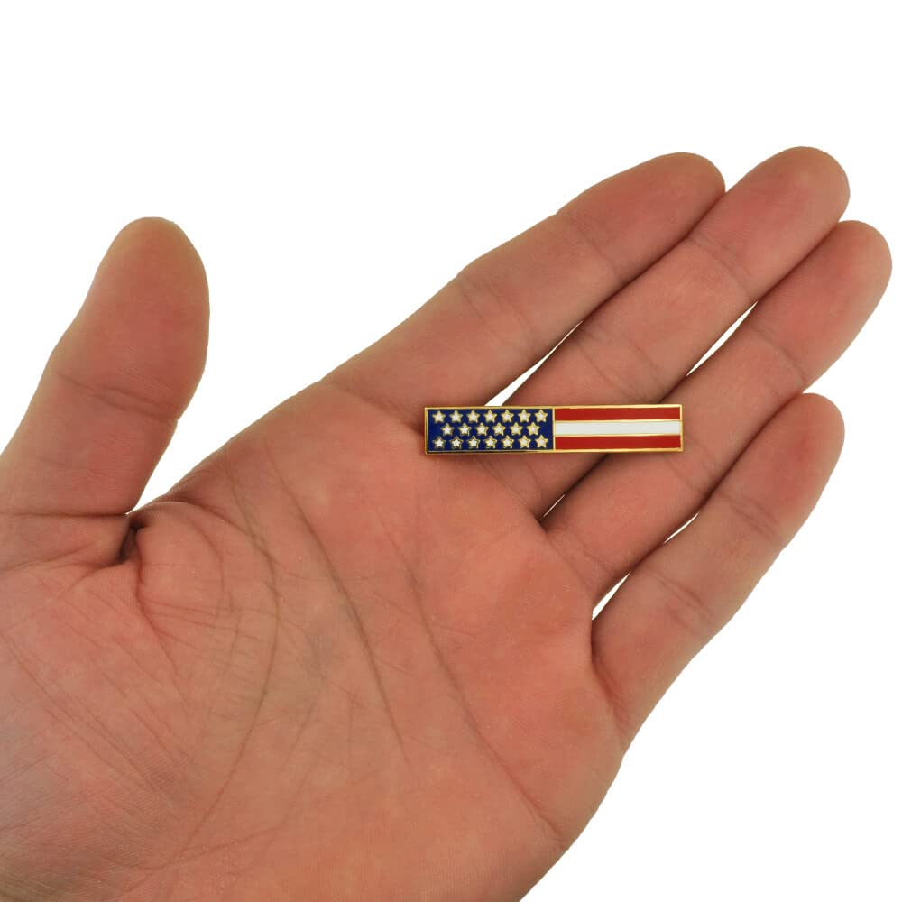 PinMart American Flag USA Citation Bar Police Officer Firefighter Lapel Pin - 5 Pack