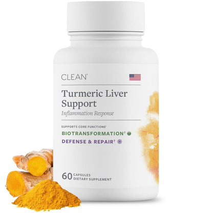 Clean Program Liver Support Supplement for Liver Health & Detox, Milk Thistle, Turmeric Supplement with Antioxidant Protection, Vegetarian Capsules, Non-GMO, Gluten & Soy Free - 60 Count
