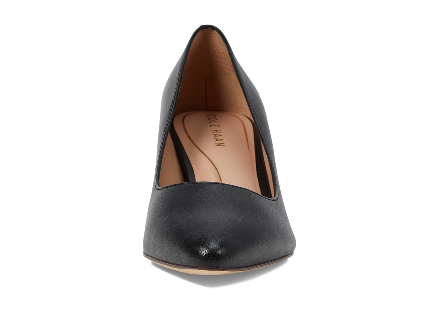 Cole Haan Women's Cassandra Block Heel Pump, Black Leather/Brown Stack, 9