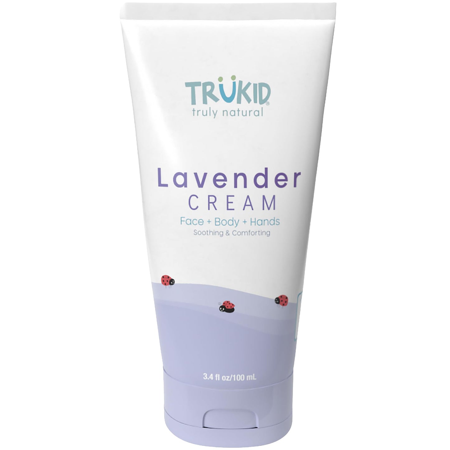 TruKid Lavender Cream - Sensitive Skin Baby Lotion for Newborns, Babies & Toddlers, All Natural Ingredient Skin Care for Kids Enriched with Shea Butter, Cocoa, Grape Seed Oil & Vitamin E, 3.4oz
