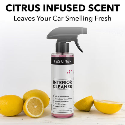 Tesla Seat Cleaner & Stain Remover - Interior Cleaner, Safe on Black & White Vegan Leather, Interior Cleaning Products for Seats, Dash, Console | Tesla Model 3 Y S X Juniper Accessories 2025 & 2026
