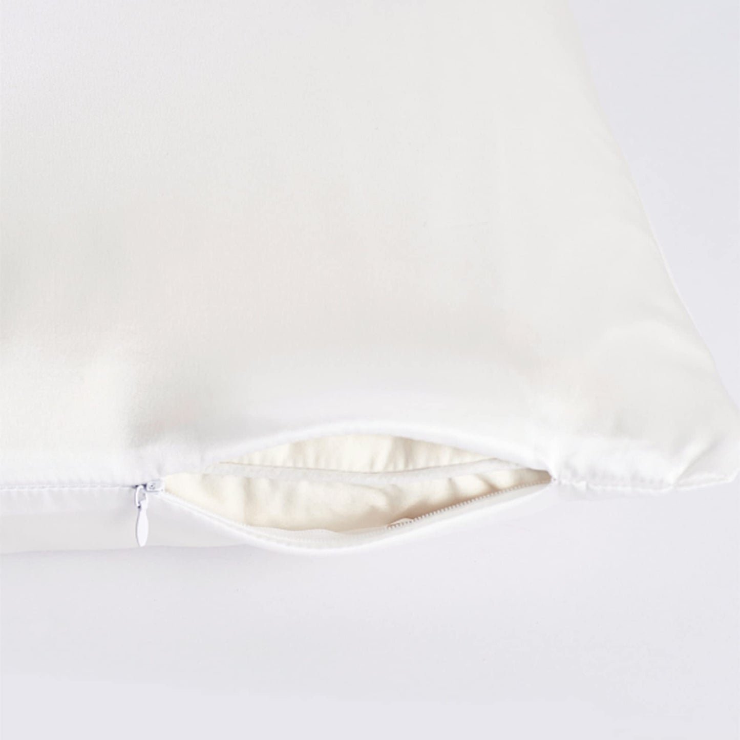 Premium Mulberry Silk Pillowcase for Hair and Skin Made in USA, Anti Acne Pure Silk Pillow Cases White Queen, 100% Real 22 Momme Pillow Cover, Anti Wrinkle