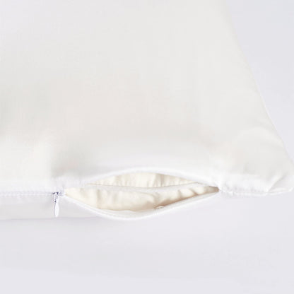 Premium Mulberry Silk Pillowcase for Hair and Skin Made in USA, Anti Acne Pure Silk Pillow Cases White Queen, 100% Real 22 Momme Pillow Cover, Anti Wrinkle