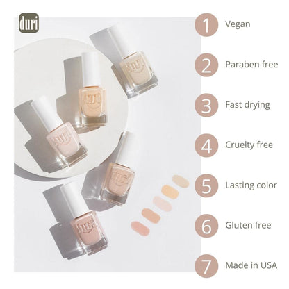 duri Nail Polish, 501 Wedding Vows, Pastel Pink, Full Coverage, Gorgeous Baby Pink, Glossy Finish, Fast Drying, 0.5 Fl Oz