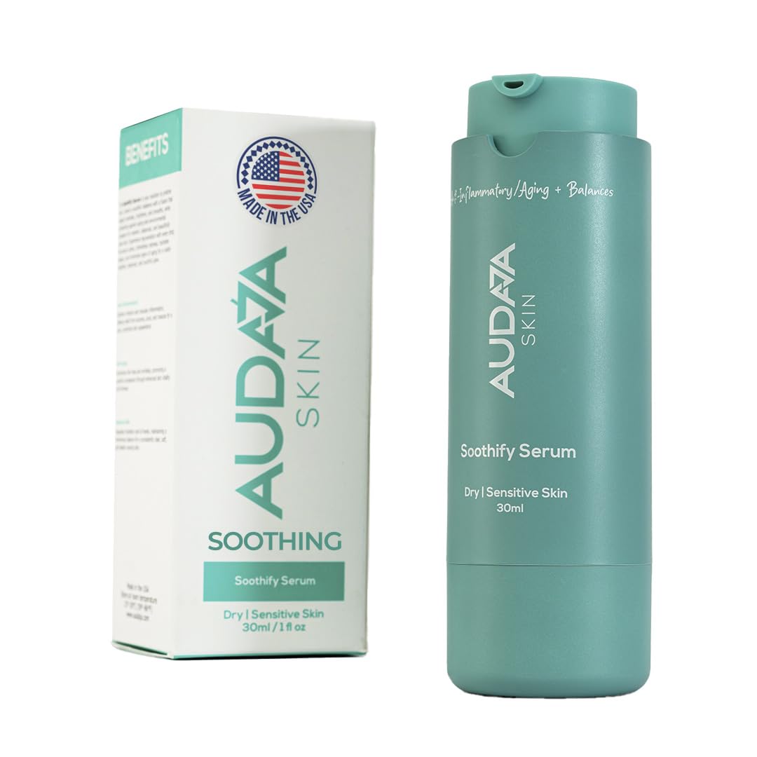 AUDAJA Soothify Vitamin C & E Face Serum – 10% Tetrahexyldecyl Ascorbate + 1% Tocopherol + Squalane | Anti-Aging Antioxidant Serum for Radiance, Hydration & Skin Repair | Made in USA, Cruelty-Free