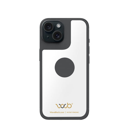 WAVEBLOCK EMF Blocker for Cell Phone - Made for iPhone 16/16 PRO - The Only Patented Real Scientifically Backed Lab-Tested 5G-Shield EMF Reduction Sticker, USA Made, Protect Yourself White