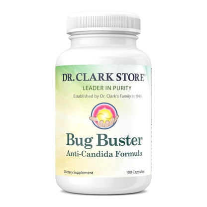Dr Clark Store Bug Buster Anti-Candida Formula – 620mg, 100 Capsules, Supports Candida Detox & Digestive Health