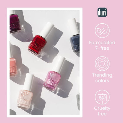 duri Nail Polish, 340 Forever Beautiful, Pale Pink Color, Soft Pastel, Neutral Shade with Sheer Finish for French Manicure, Wedding, Everyday Wear, 0.45 Fl Oz