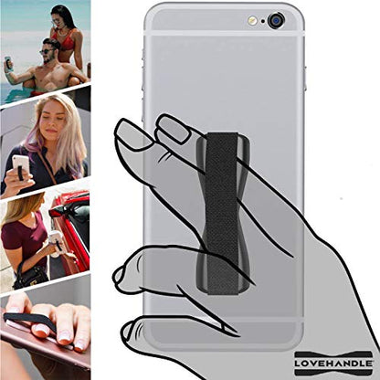 LOVEHANDLE Phone Grip - Universal Phone Strap and Phone Grips for Back of Phone - Convenient Cell Phone Holder for Hand That Fits Most Smartphones and Mini Tablets - Made in The USA