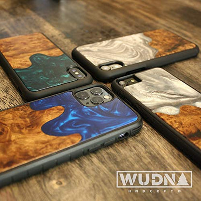 WUDN Slim Resin & Wood Phone Case (Diver's Blue) Compatible with Apple iPhone 11 (6.1")