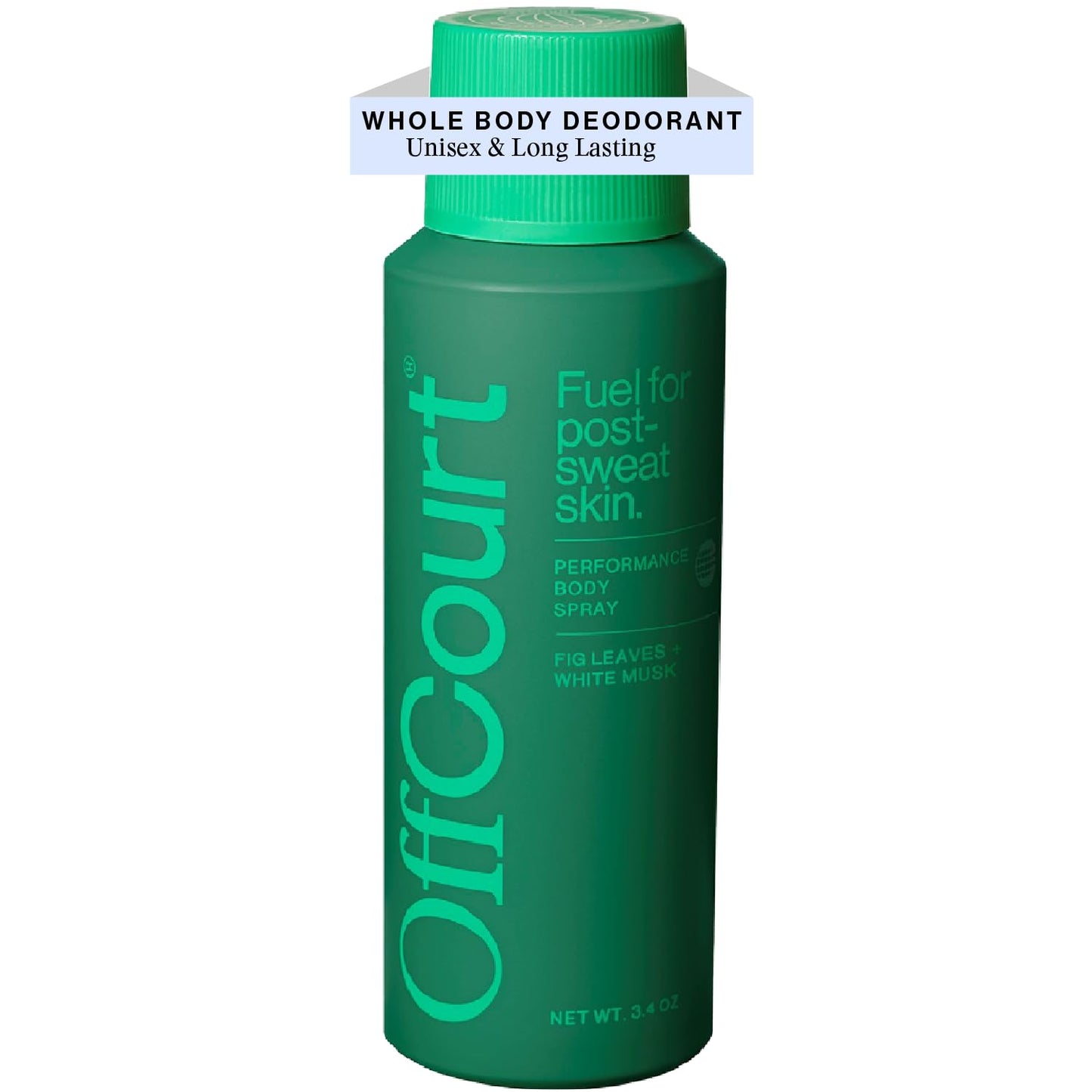 OffCourt - Natural Deodorant Body Spray for Men and Women - Aluminum Free - Whole Body Deodorant for Women and Men - Medium-Bodied Fig Leaves and White Musk Scent, 3.4 Ounce (Pack of 1)