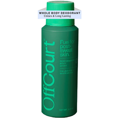 OffCourt - Natural Deodorant Body Spray for Men and Women - Aluminum Free - Whole Body Deodorant for Women and Men - Medium-Bodied Fig Leaves and White Musk Scent, 3.4 Ounce (Pack of 1)