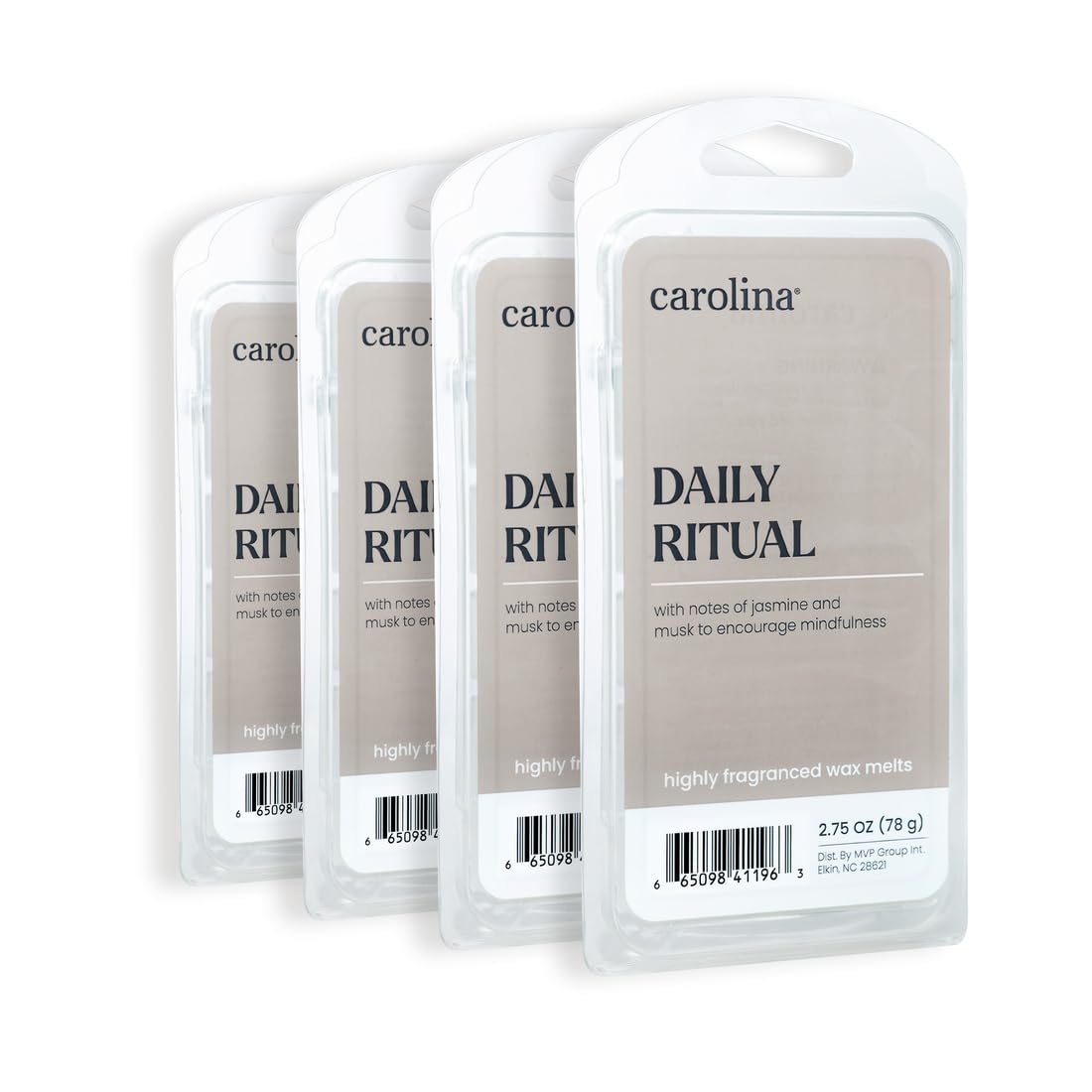 Carolina Daily Ritual Scented Wellness Wax Melts, Wax Melt Warmer Cubes, Long Lasting Scented Wax Warmer Cubes, 4 Pack, 6 Cubes Each - Made in The USA