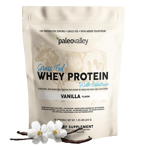 Paleovalley 100% Grass Fed Whey Protein, Vanilla