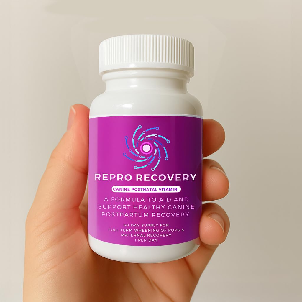 Canine Postnatal and Postpartum Vitamin Capsules for Dogs - 60-Day Supply- Aid in Full-Term Maternal Recovery, Improve Health After Birth -ReproNatal™ Dog Supplement