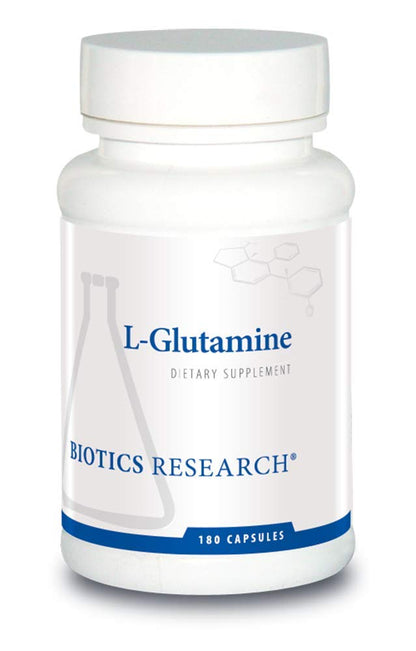 Biotics Research L Glutamine, Gastrointestinal Health, Gut Lining Support, Optimal Muscle Support, Lean Muscle, Antioxidant Activity, Free Form Amino Acid. 180 Capsules