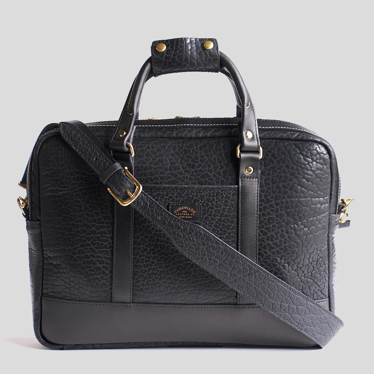 Bison Slim Briefcase #551 | Black | Coronado Leather