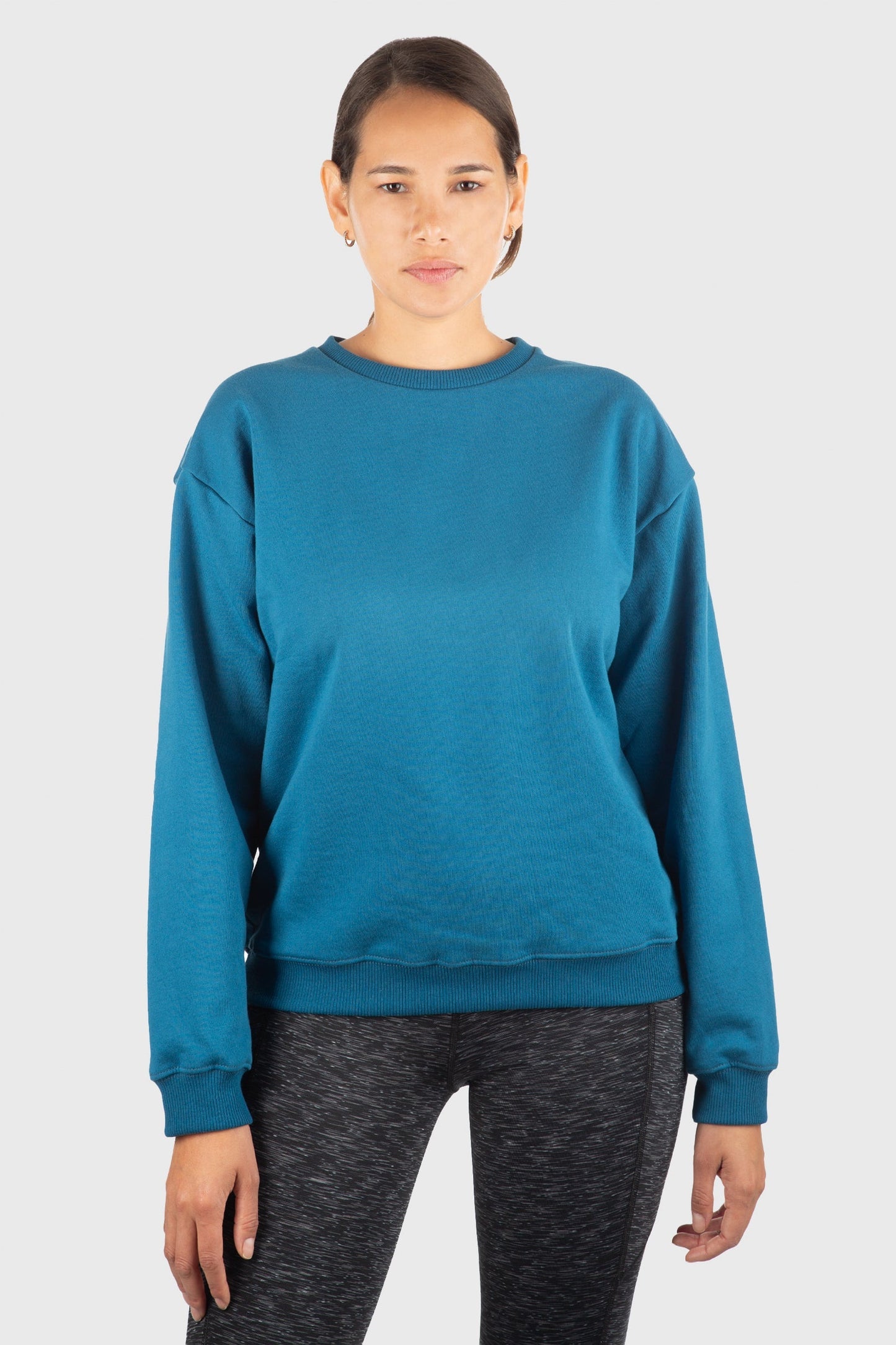 Mid-Weight Fleece Crew Sweatshirt - Deep Blue