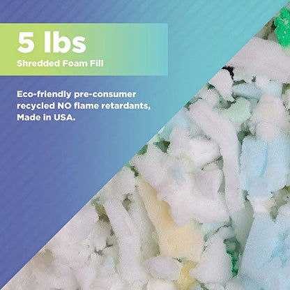 Shredded Foam Fill for Bean bags, pillows, pet beds, cushions - CertiPUR