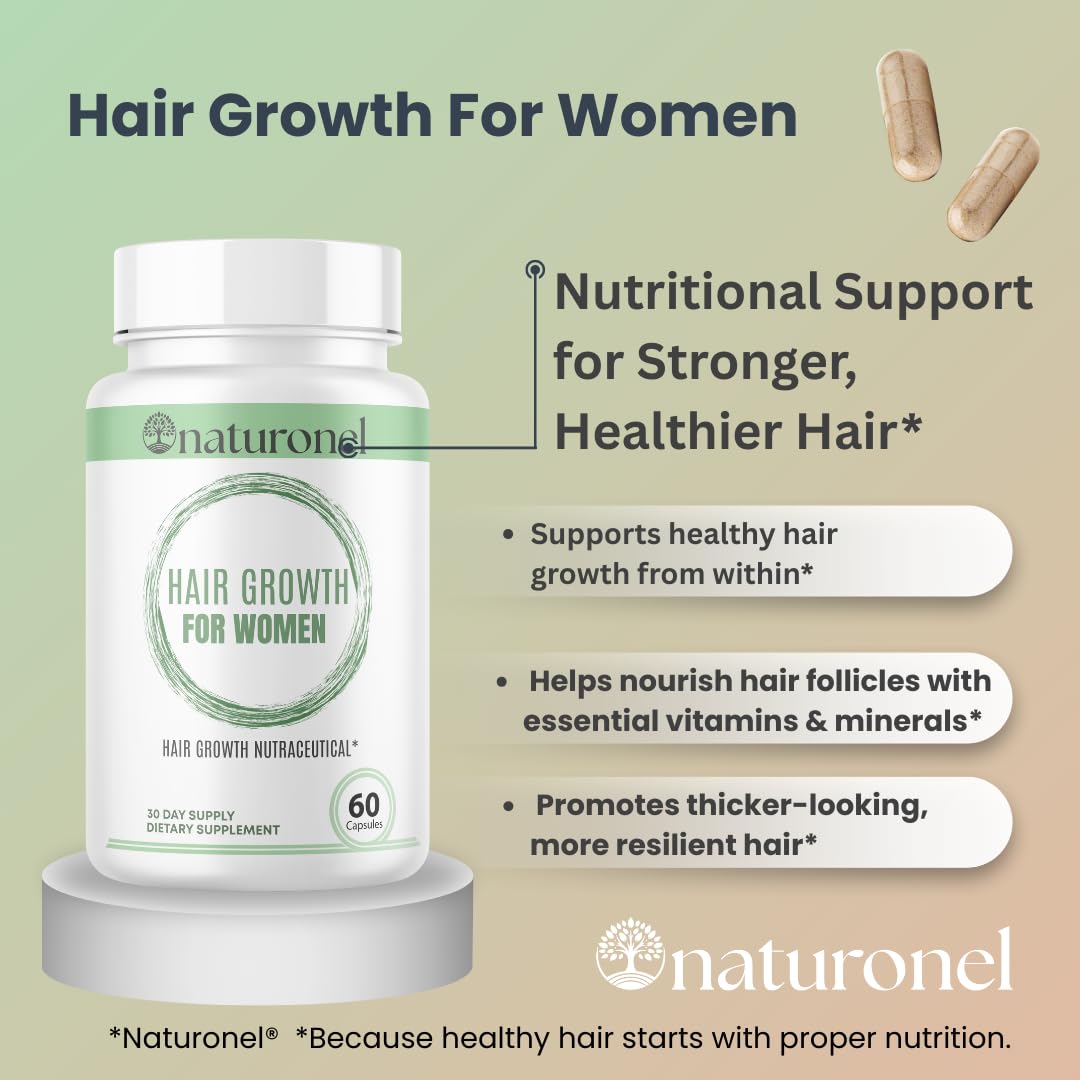 Women's Balance Hair Growth Supplements, Ages 45 and Up - Supports Healthy Hair, Skin & Nails - Customer Proven for Visibly Thicker Hair and Scalp Coverage, Natural Thicker Hair Growth Supplement (1)