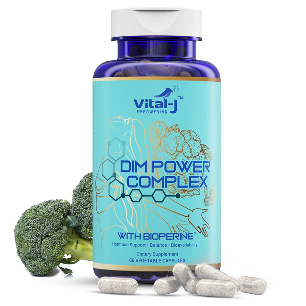 4-in-1 DIM Potent Complex 300mg - Estrogen Balance and Metabolism, Energy & Menopause Support Supplement with Bioperine (x4), Calcium and Broccoli Extract - for Women and Men 30 Servings