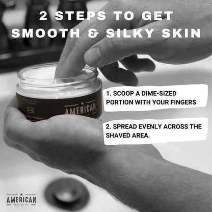 After Shave Balm for Smooth (Original Scent), Silky & Irritation Free Skin, Soothes and Moisturizes Face After Shaving, Treats Redness & Razor Burn, Post Shave Lotion by American Shaving Co - 4 Oz