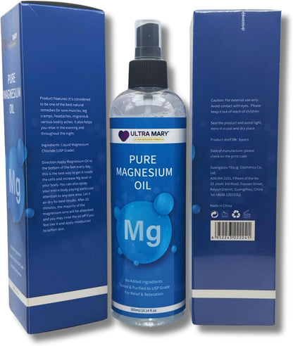 Joint Support UltraMary+(90 Capsules)+Pure Magnesium Oil Spray(300 ml) Combo–Glucosamine 1500mg, Chondroitin, MSM,Turmeric & Boswellia–Mobility, Flexibility & Muscle Relief|Articulaciones & Músculos