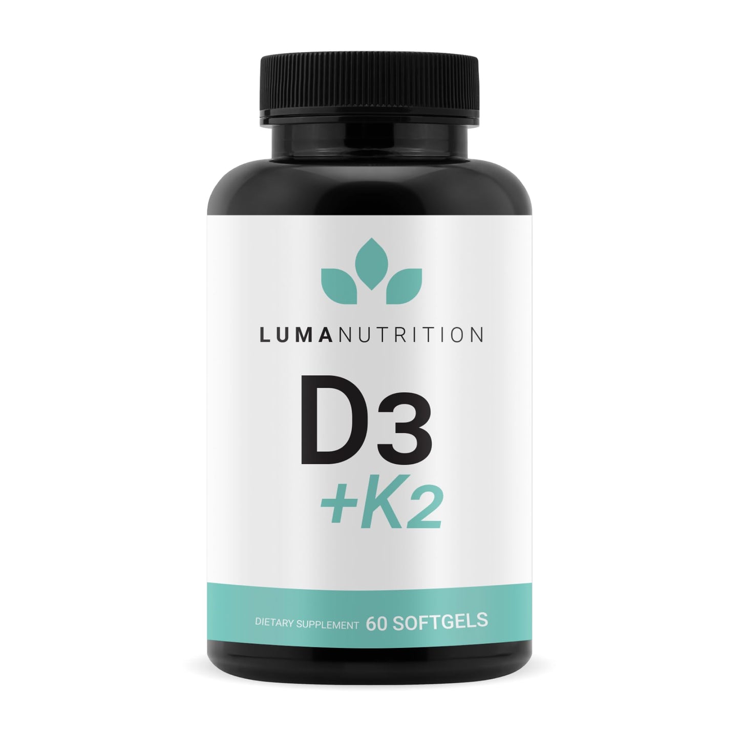 Luma Nutrition D3 + K2 Vitamin 10000 IU - Bone and Heart Health Supplement - Max Strength Immune Support and Calcium Absorption - 60 Softgels