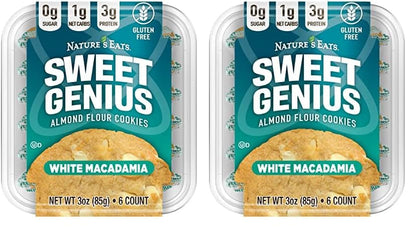 Almond Flour Cookies White Macadamia (Pack of 2)
