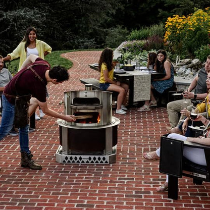 Live-Fire Pizza Oven (Stainless Steel) | 27.5 Inch | Made in the USA | Make Profressional Pizzas in Your Backyard | Compatible W/X Series 24 & 30 Fire Pits | Portable Pizza Oven