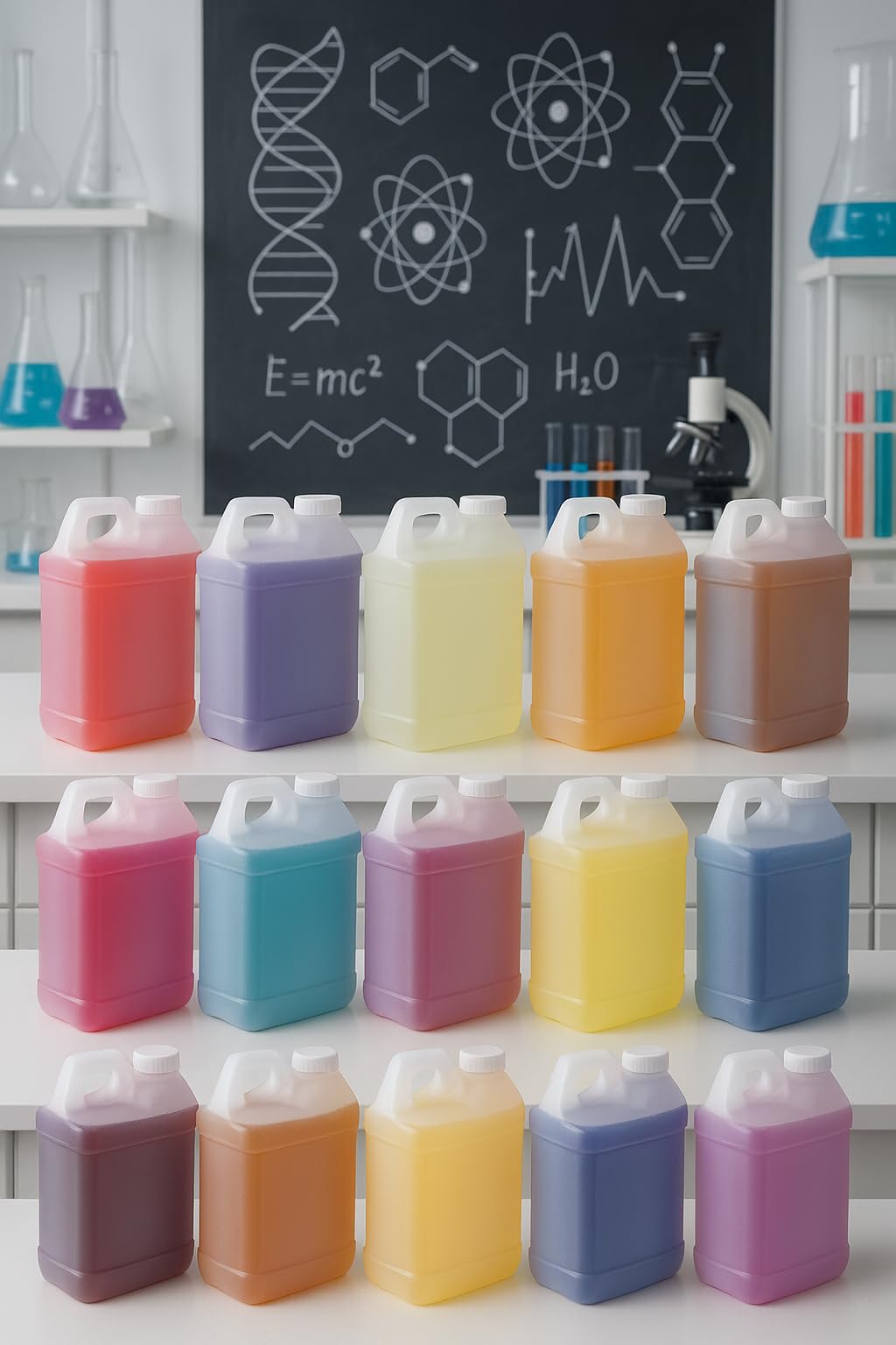 2.5 Gallon Water Jug – Water Container Heavy-Duty HDPE Carboy for Automotive Used Oil & Liquid Storage – 10 Quart Mixing Container with Secure Lid – Made in USA