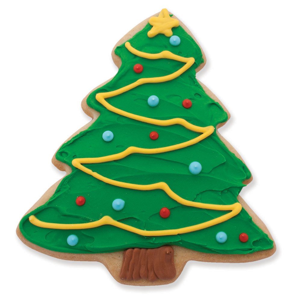 Ann Clark Cookie Cutters Christmas Tree Cookie Cutter 4" with Recipe Card, Made in USA