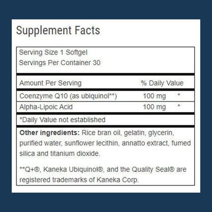 Advanced Bionutritionals Ubiquinol CoQ10, Increased Energy Production, Natural Antioxidant Supplement, Manufactured in The USA, 30 Softgel