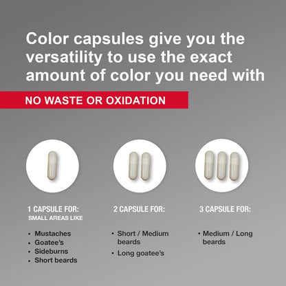 Godefroy Barbers Choice 3 Application Beard and Mustache Dye For Men, 6 weeks of Cover For Gray Facial Hair, Jet Black