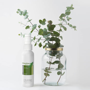 L'EUDINE Refreshing Splash with Eucalyptus Oil, Respiratory Care Body & Room Spray Mint and Aloe Infused, Gentle on The Skin, Multipurpose Small Spaces Air Freshener - 4.0 fl oz