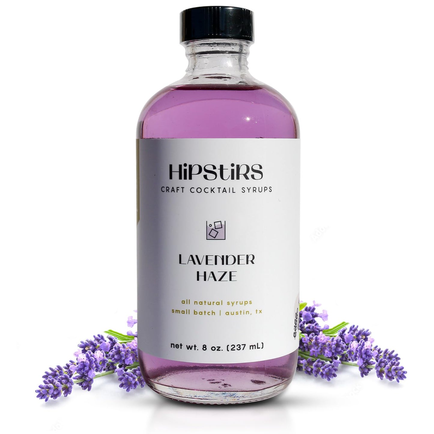 HipStirs Lavender Haze Syrup - Real Ingredients are in our Luxurious Lavender Syrup for Drinks - Using Natural Flavoring to keep your Cocktails Non-GMO, Gluten Free & Vegan (8 oz)