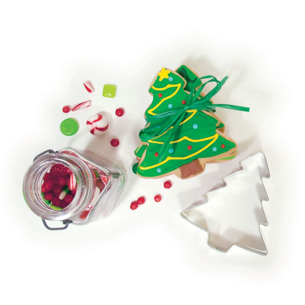Ann Clark Cookie Cutters Christmas Tree Cookie Cutter 4" with Recipe Card, Made in USA