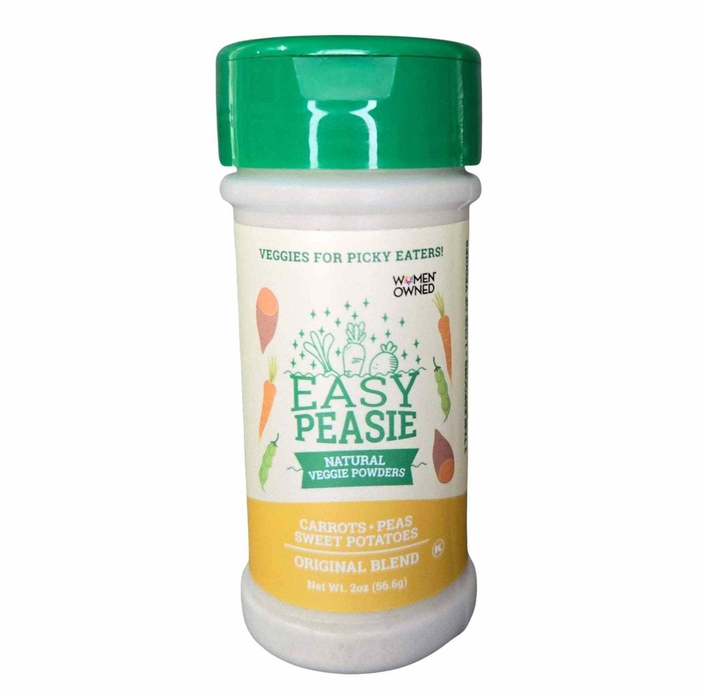 Easy Peasie Vegetable Powder Blend for Kids and Picky Eaters, Non-GMO Dried Ground Veggie Sprinkles | Peas, Carrots, Sweet Potatoes (Natural, 2oz)