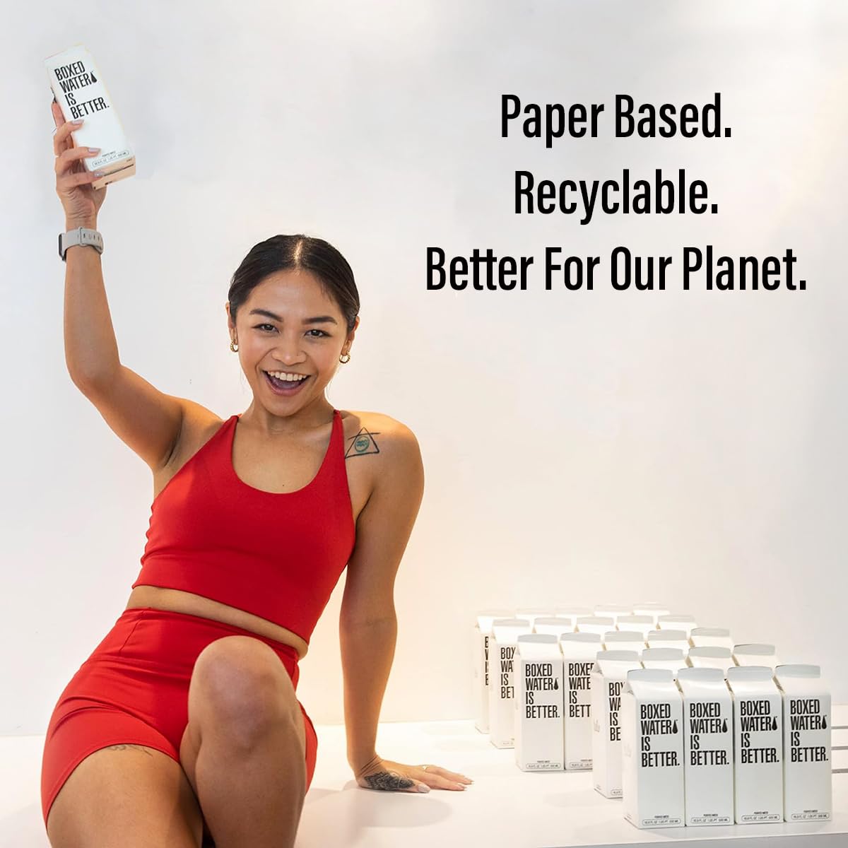 Boxed Water 16.9 oz. (24 Pack) – Purified Drinking Water in 92% Plant- Based Boxes – 100% Recyclable, BPA-Free, Refillable/Reusable Cartons – More Sustainable than Plastic Bottled Water