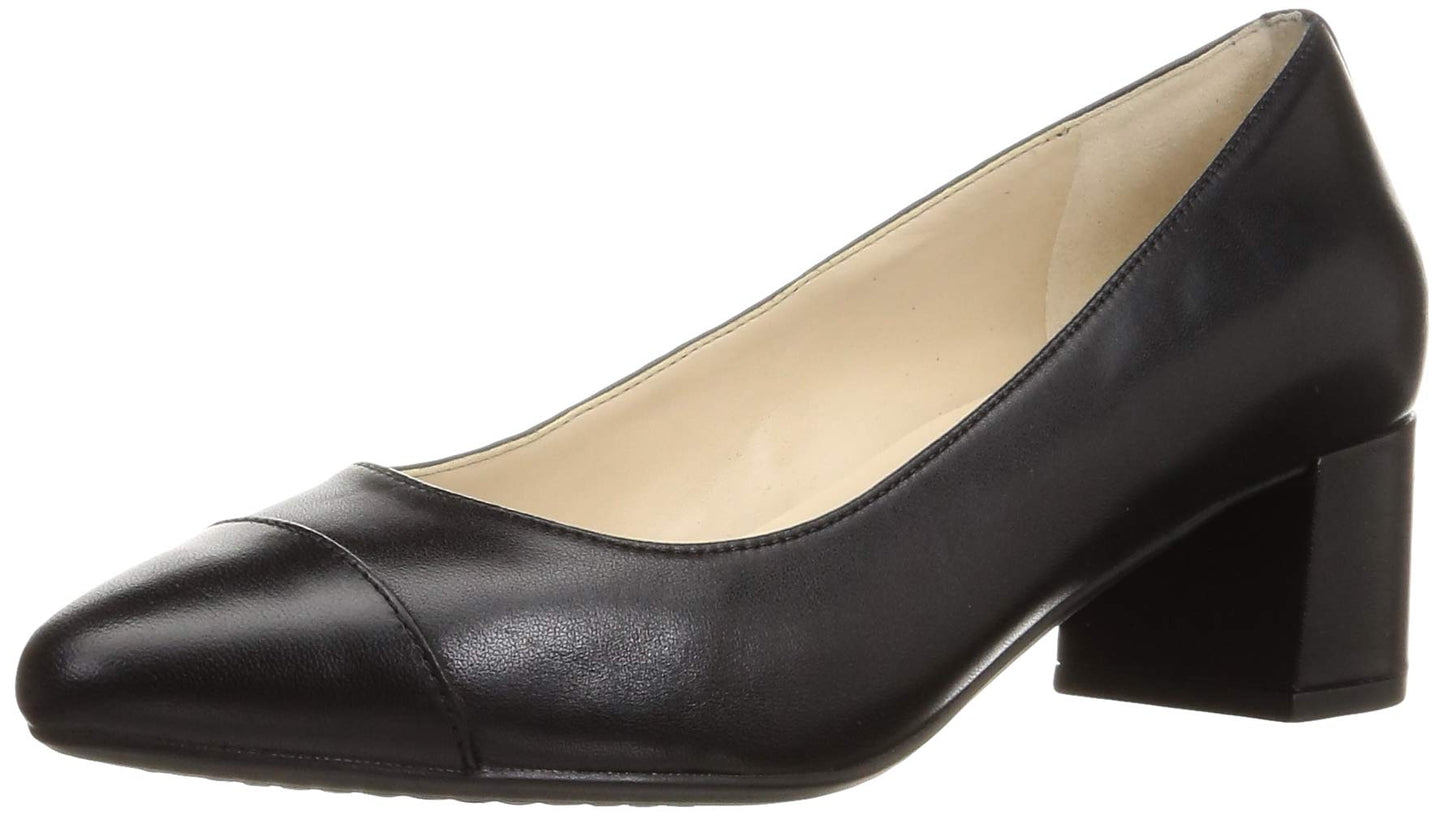 Cole Haan womens The Go-to Block Heel (45mm) Pump, Black Leather Wp, 9 US