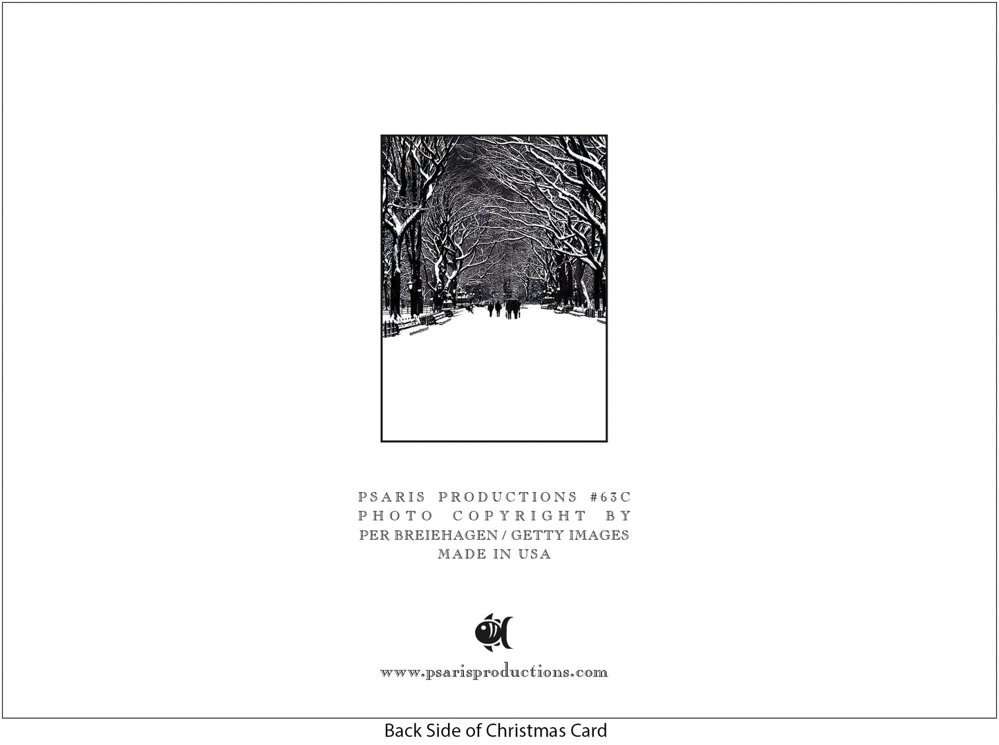 Psaris Productions Xmas Tree, Kids & Reindeer Christmas Cards Boxed With Envelopes Set of 12 Holiday Cards and 12 Envelopes. Made in USA