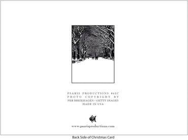 Psaris Productions Xmas Tree, Kids & Reindeer Christmas Cards Boxed With Envelopes Set of 12 Holiday Cards and 12 Envelopes. Made in USA