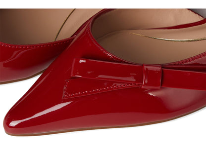 Cole Haan Women's Noella Bow Skimmer Loafer, Rio Red Patent Leather, 5