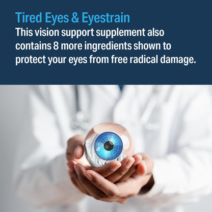 Advanced Bionutritionals – Advanced Vision Formula Supplement, Healthy Vision, Eye Function Support, Eye Vitamins, Lutein, Zeaxanthin, Vitamin A, C, Zinc, Gluten Free, Dairy Free, Vegan (60 Tablets)