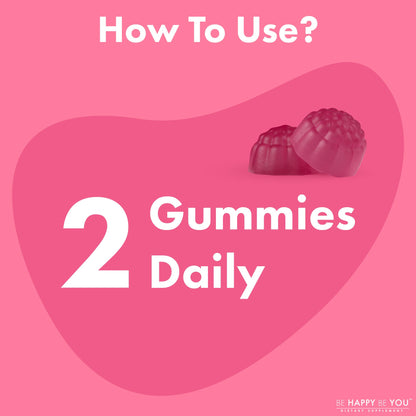 Be Happy Be You Biotin Gummies 10,000mcg – 120 Count – Supports Healthy Hair & Stronger Nails – Fast Absorption Supplement for Men & Women – Vegan, Non-GMO, Pectin, Gelatin Free – Made in USA