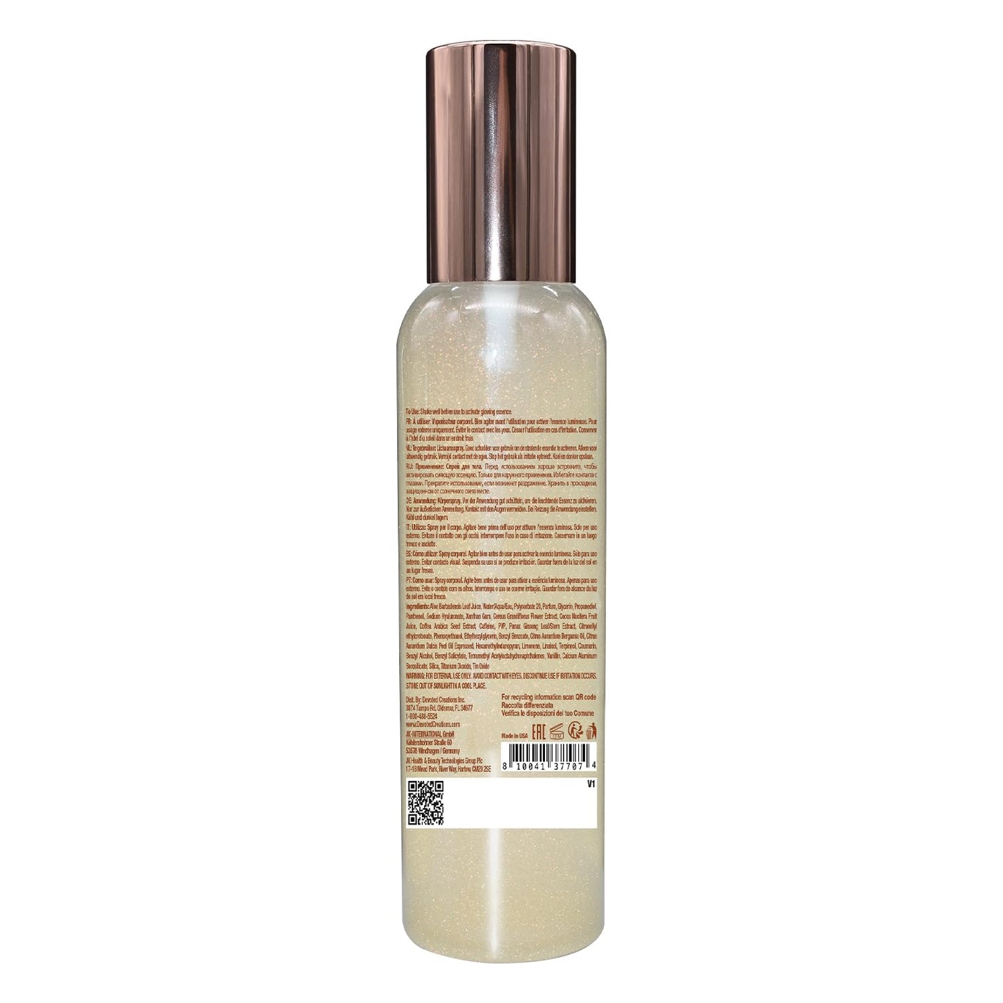 Devoted Creations Coconut Krèm After Sun Refresher - Ultra Soft Glowing Hydration, Color Extending, Body Energizing After Sun Refreshing Spray