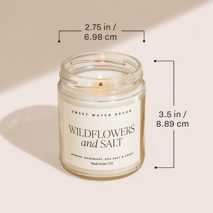 Sweet Water Decor Hot Cocoa and Peppermint Soy Candle - Chocolate, Peppermint, and Vanilla Holiday Scented Candles for Home - 9oz Clear Jar Candle with Gold Lid, 40+ Hour Burn Time, Made in The USA